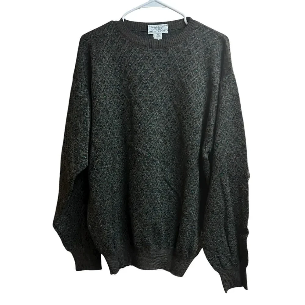 Tricots St. Raphael Saks Fifth Avenue XL Men's Pure Wool Vintage Sweater